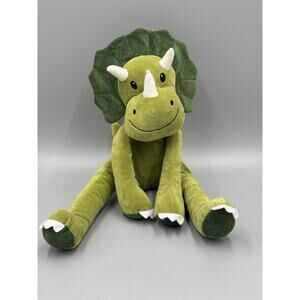 Cloud Castle Green Triceratops Dinosaur Plush 17” Stuffed Animal